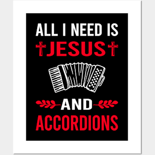 I Need Jesus And Accordion Accordionist Posters and Art